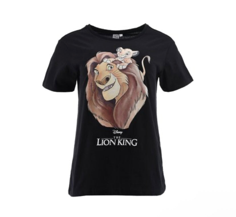 T-shirt roi lion Femme - Noir