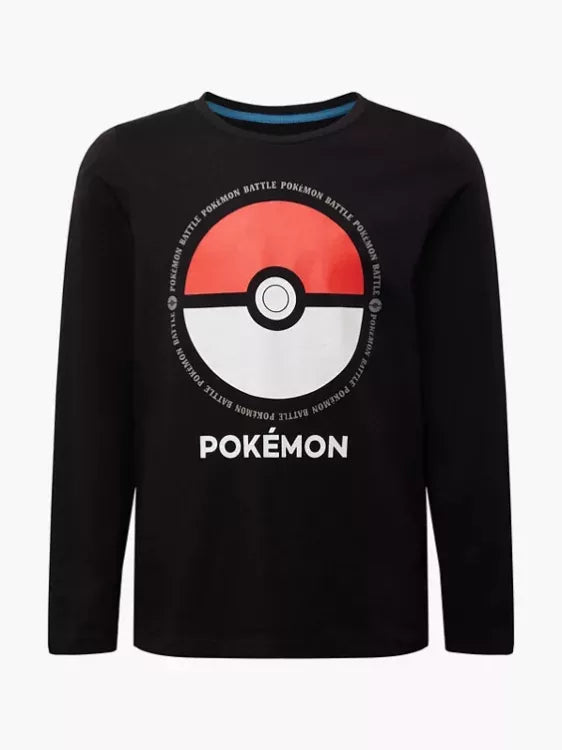 T-shirt manche - Pokemon Noir 13 ans