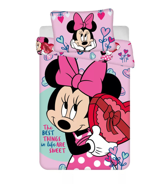 Parure minnie Coeur 100%Coton 100x135 (Sur commande)
