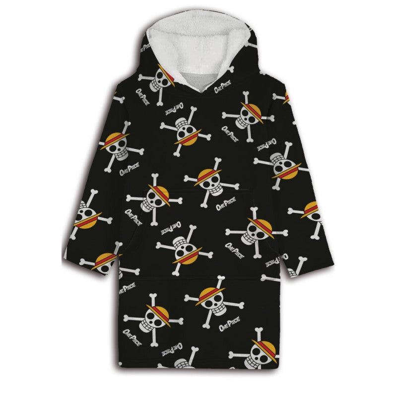 Pull Plaid One piece Noir  - Enfant 7-14 ans (Sur commande)